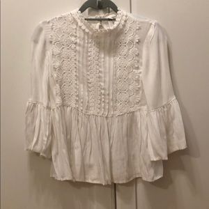 White High Neck Blouse